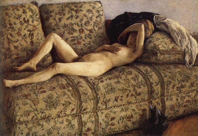 Gustave Caillebotte The female nude on the sofa Spain oil painting art